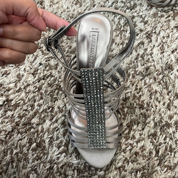 BCBG gunmetal grey with rhinestone heels - Picture 3 of 7